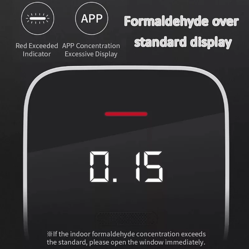 Смарт Датчик формальдегида Xiaomi Mijia Honeywell HCHO OLED Bluetooth PPB электрохимический детектор