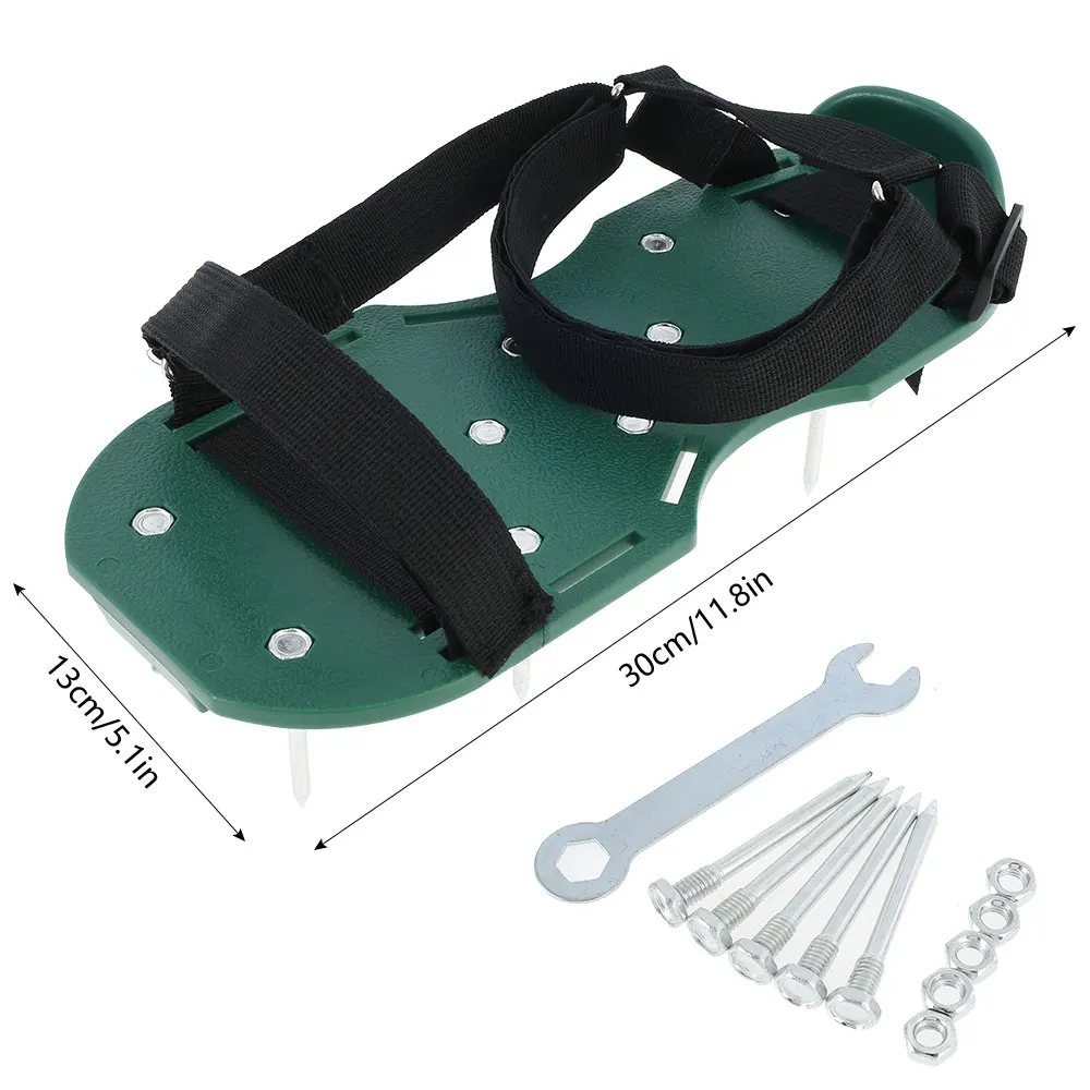 

Adjustable Lawn Aerator Shoes Hook and Loop Spiked Aerating Sandals Garden Tool