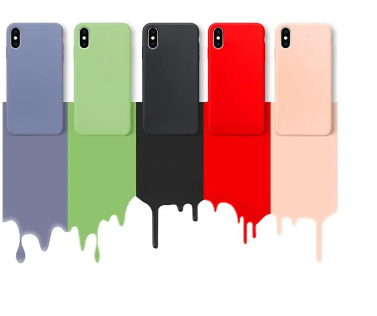 Жидкий силиконовый цветной чехол для iPhone XS 11 Pro MAX XR X XS Max Candy чехол для телефона s для iPhone 11 7 6 6S 8 Plus Мягкий чехол