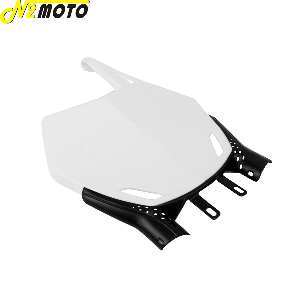 Передние таблички с номером мотоцикла универсальные белые и черные для Kawasaki Suzuki