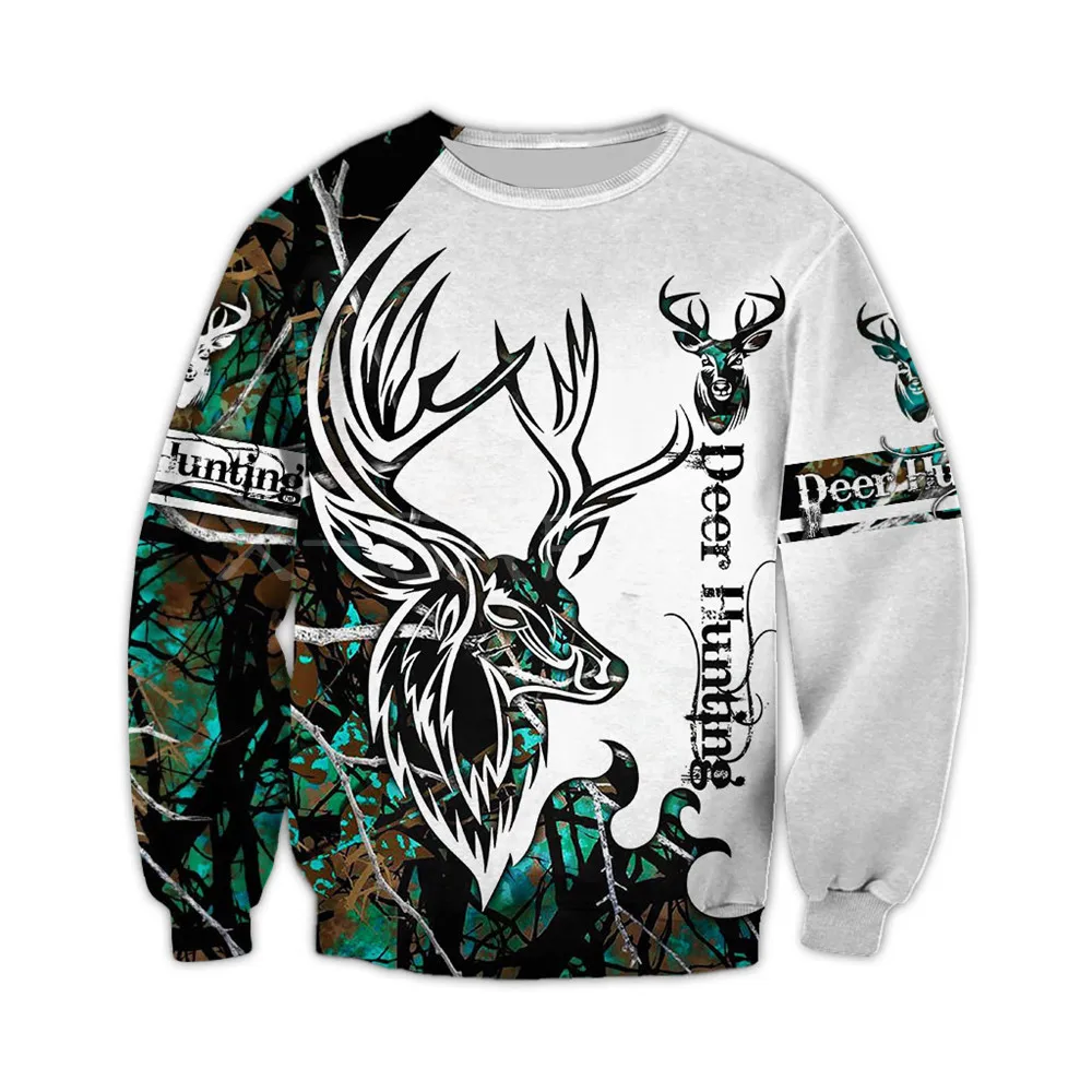 

Beautiful Animal Deer Hunting 3D Print Hoodie Man Women Harajuku Outwear Zipper Pullover Sweatshirt Casual Unisex Jacket Style