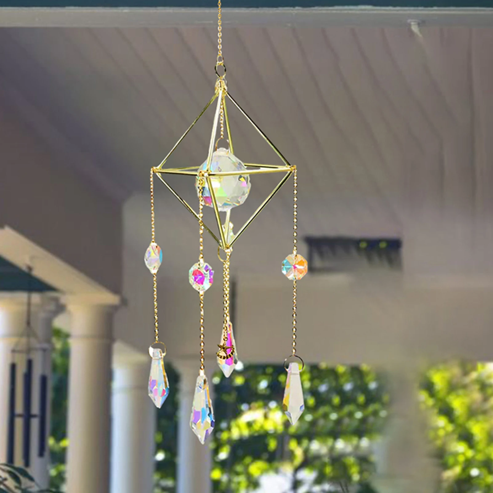 

Quartz + Point Sun Catcher | Hanging Rainbow Maker| Window Decor| Crystal Decor| Crystal Prism|Mothers Day Gift| Bohemian