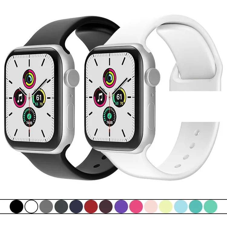 

Ремешок и чехол для Apple Watch Series 7 6 SE 5 4 44 мм 42 мм, прозрачный пластиковый браслет для iwatch 3 2 1 38 мм 40 мм