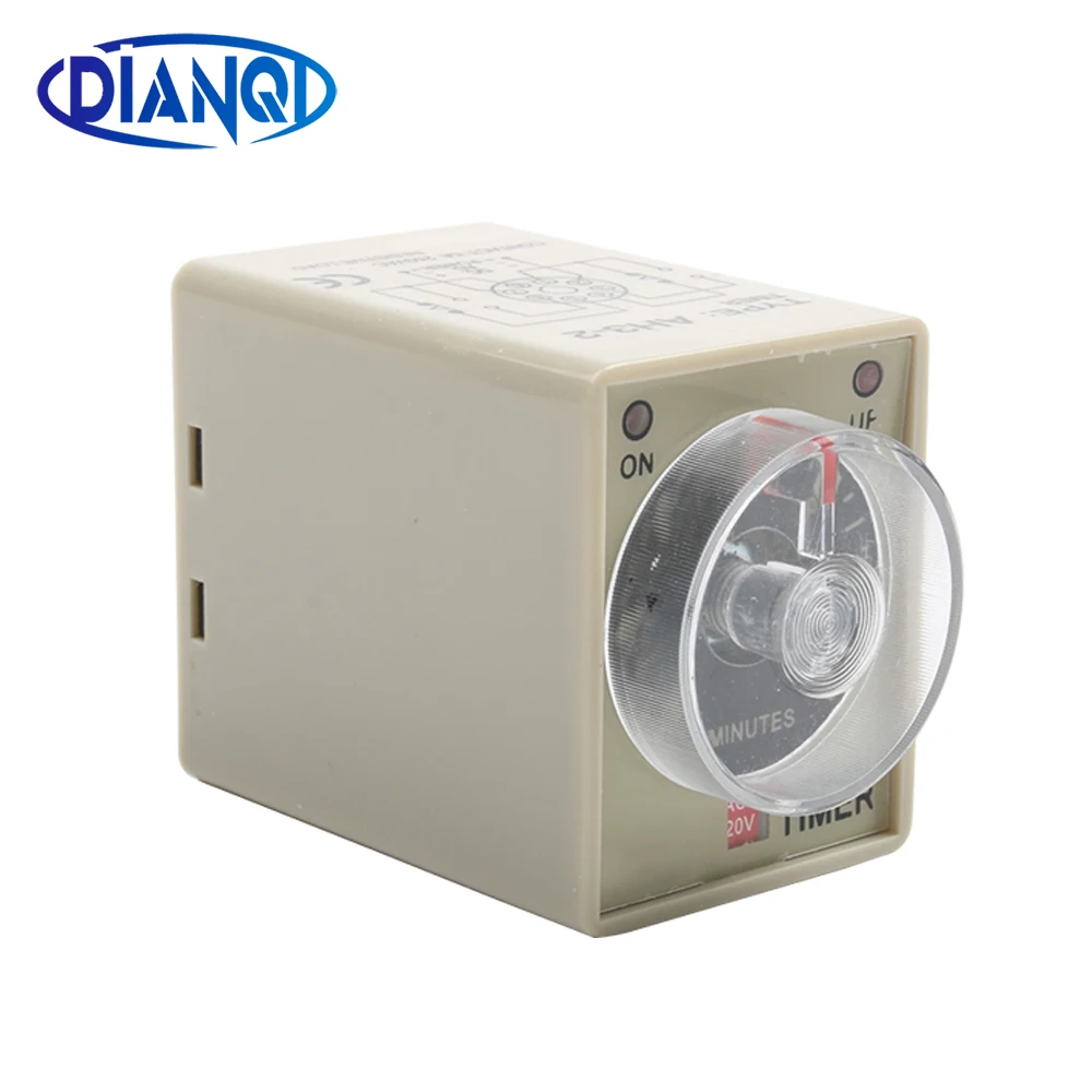 AH3-2 8 Pin DPDT 0-3 часа 3 H мощность на задержке таймер реле времени с многоконтактной штепсельной вилкой AC 110 V/380 V/220 V DC 24V