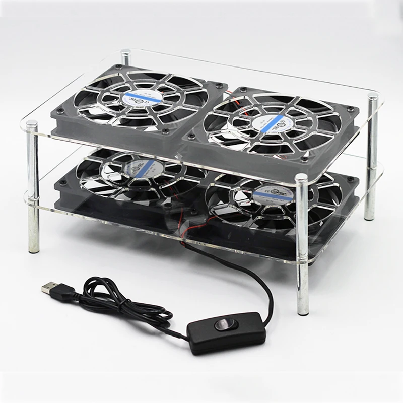USB охлаждающая стойка с вентилятором для маршрутизатора оптический модем ТВ