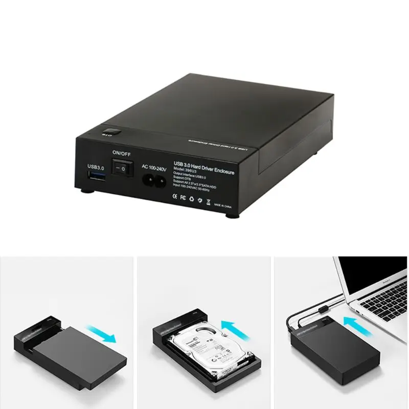 2020 новый корпус для жесткого диска USB3.0 до SATA3.0 двойной высокоскоростной 2 5 &quot3 5&quot