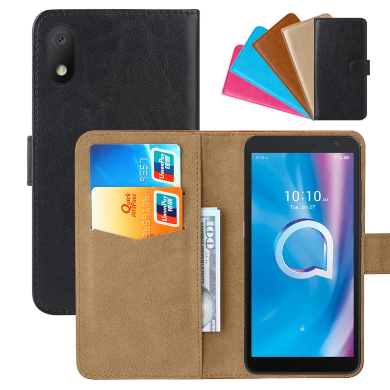 Роскошный чехол-бумажник для Alcatel 1B (2020) из искусственной кожи в стиле ретро