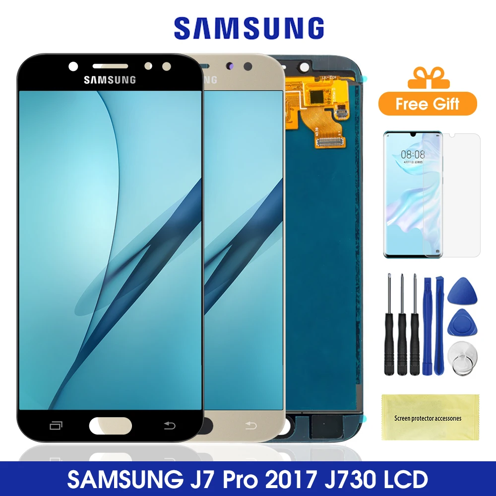 ЖК дисплей 5 ''J730 для Samsung Galaxy J7 Pro 2017 сенсорный экран дигитайзер в сборе J730 J730FM/DS