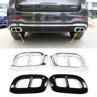 2pcs muffler exhaust pipe tail cover trim car exterior accessories for mercedes benz gle350 gle450 glc gls w167 x253 x167 2020