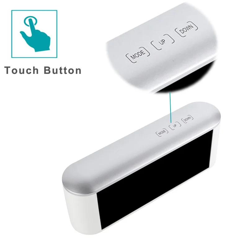 EAAGD цифровой будильник светодиодный дисплей с диммером USB зарядка 12/24 часов