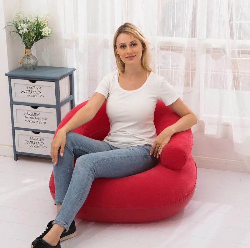 Надувной диван двойного назначения для использования в помещении и на улице, небольшой домашний диван для отдыха и развлечения, двухцветны... от AliExpress WW