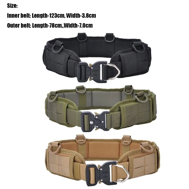 Военный военный боевой ремень Molle армейский тактический пояс для страйкбола