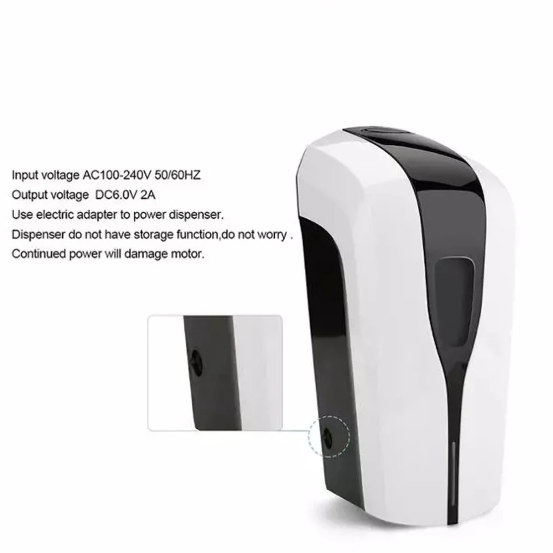 

1000ML High Capacity Simple Design White/Black Auto Touchless Sensor Automatic Gel/Spray/Foam Soap Dispenser For Hotel/School