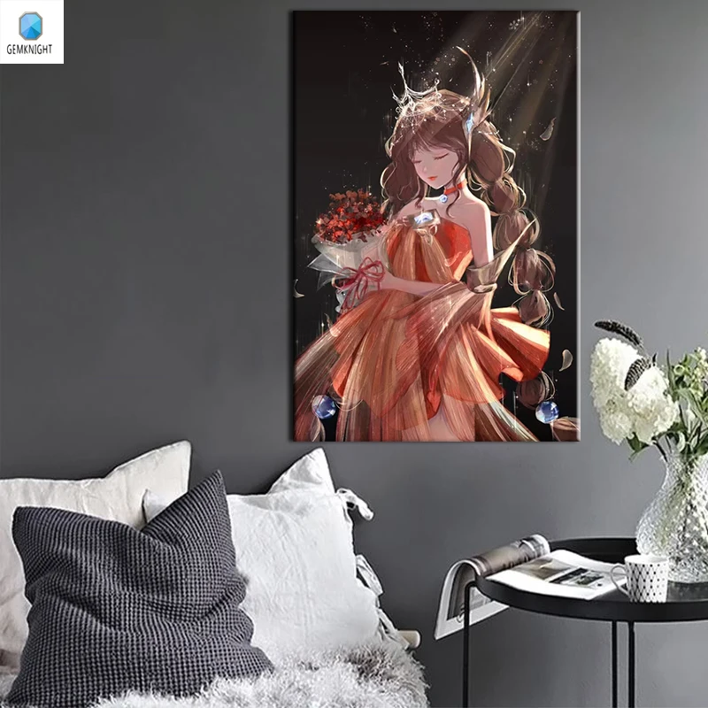 

Набор для рисования по номерам на холсте дациао, Раскраска по номерам традиционным китайским аниме, постер для домашнего декора «сделай сам...