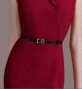 

Female Ol Summer Plus Size Turn-down Collar Knee-length Slim Dresses Woman Solid Oversized Sleeveless Hedging Elegant Belt Dress