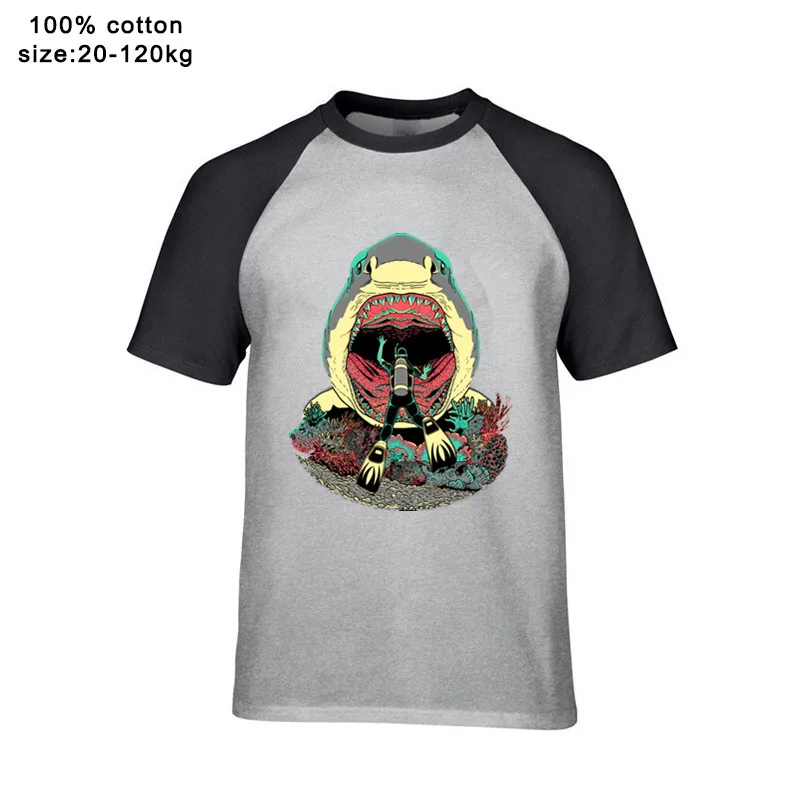 2020 уличная одежда Megalodoom ныряльщик акваланг Мужская забавная Спортивная футболка