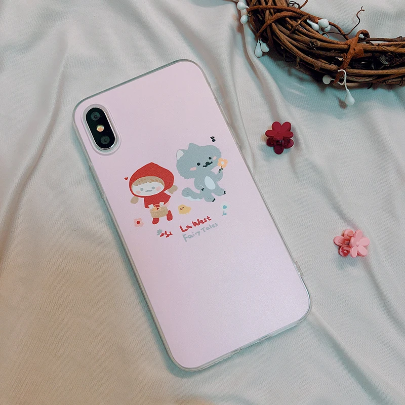 STARRY FOREST Маленькая красная шапочка сказочный чехол для iphone 11 pro max XS Xsmax XR 78p милый