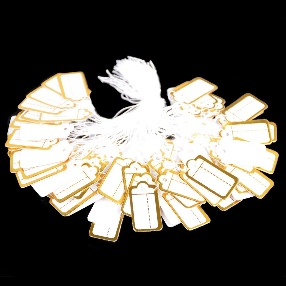 

Бумажные бирки для ювелирных изделий 100 шт.