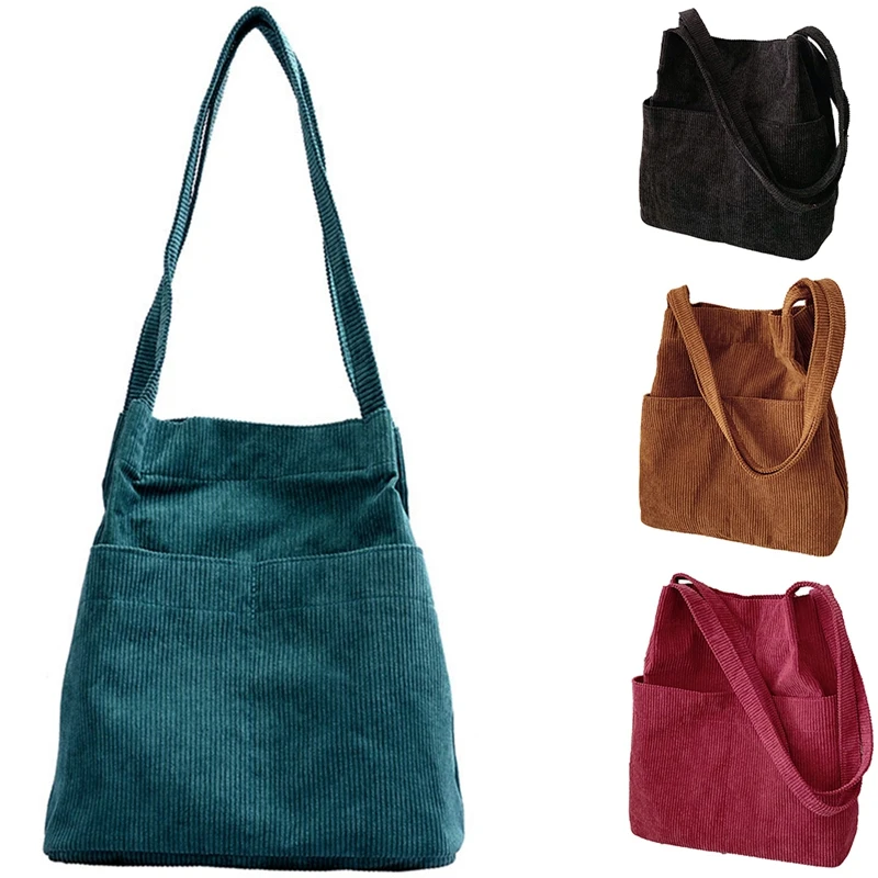 

Lazy Wind Corduroy Bucket Bag Women's Korean Shoulder Bag