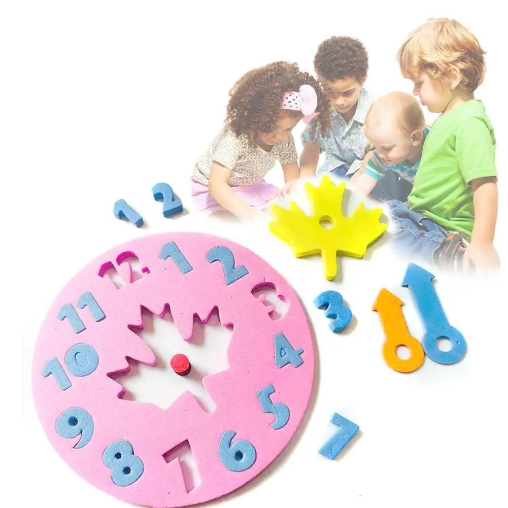 Early Learning Developmental Educational Toy Foam Clock Jigsaw Kids Puzzle Gift Kids Development of intellectual toy