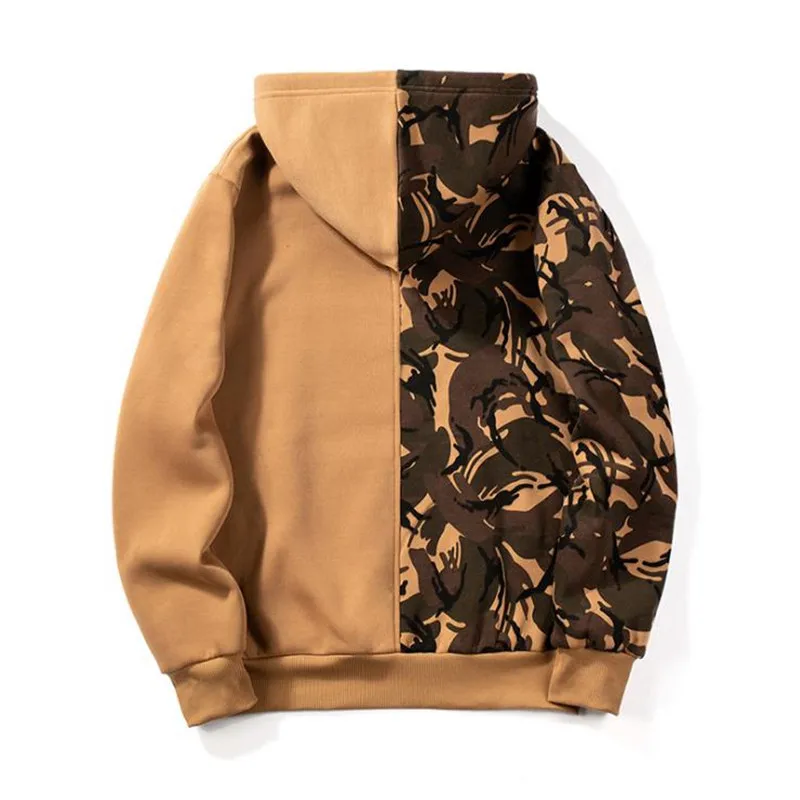

Autumn Spring New Men Jogger Camouflage Double Color Contrast Street Sports Hoodie Man Hooded Casual Male Fashion Sweatshirt