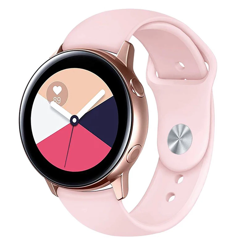 Силиконовый ремешок 20/22 мм для samsung Gear s3 s2 classic galaxy watch active 40 44 46/42 huami amazfit gtr bip huawei