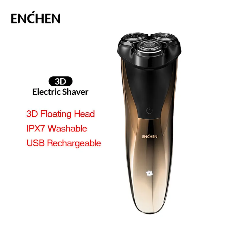 ENCHEN 3D электробритва перезаряжаемая бритва с USB портативная Водонепроницаемая IPX7