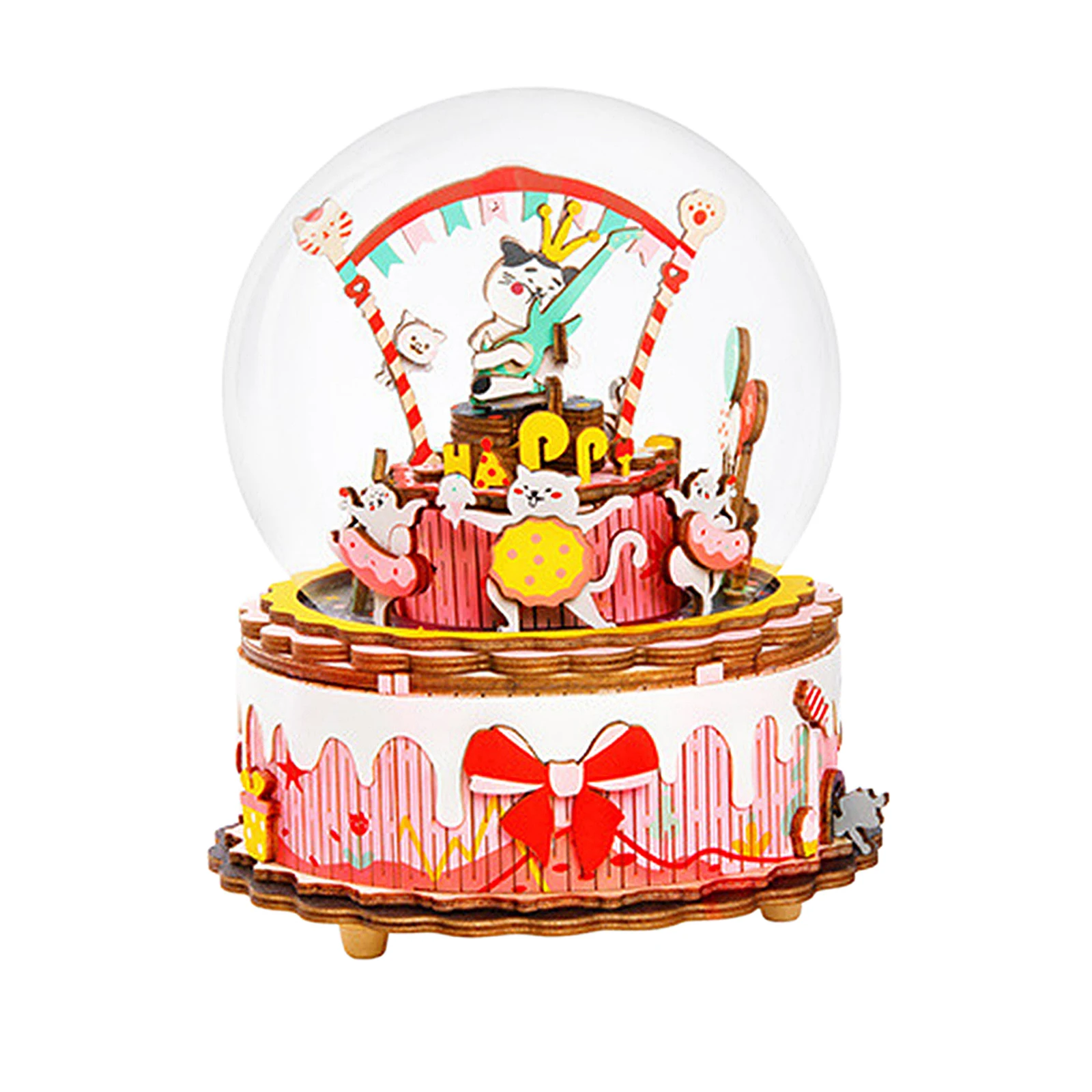 

3D деревянные головоломки для взрослых, DIY музыкальная шкатулка, модельные наборы для сборки, красочные вращающиеся Наборы для творчества (п...