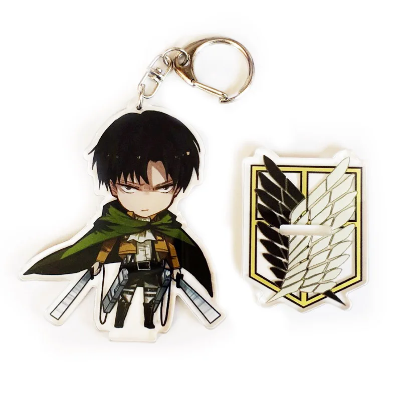 

Attack on Titan Anime Cloak Series Acrylic Stand Figure Model Bags Pendant Toy Eren Jger Rivaille Mikasa Keychains Holiday Gift