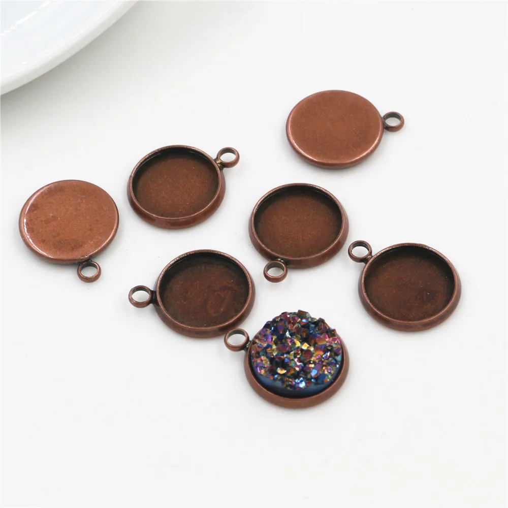 20 шт 12 мм Внутренний размер красная медь покрытая латунь материал Простой стиль