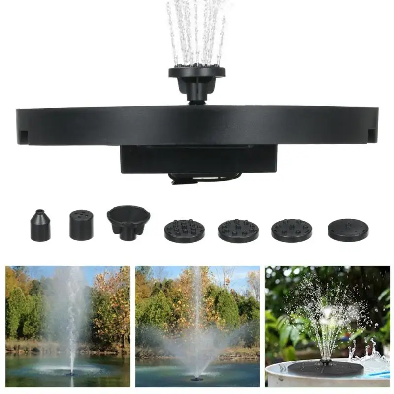 

Solar Water Fountain Pump Colorful LED Lights Floating Garden Fountain Pump Swimming Pools Pond Lawn Decor Dropship