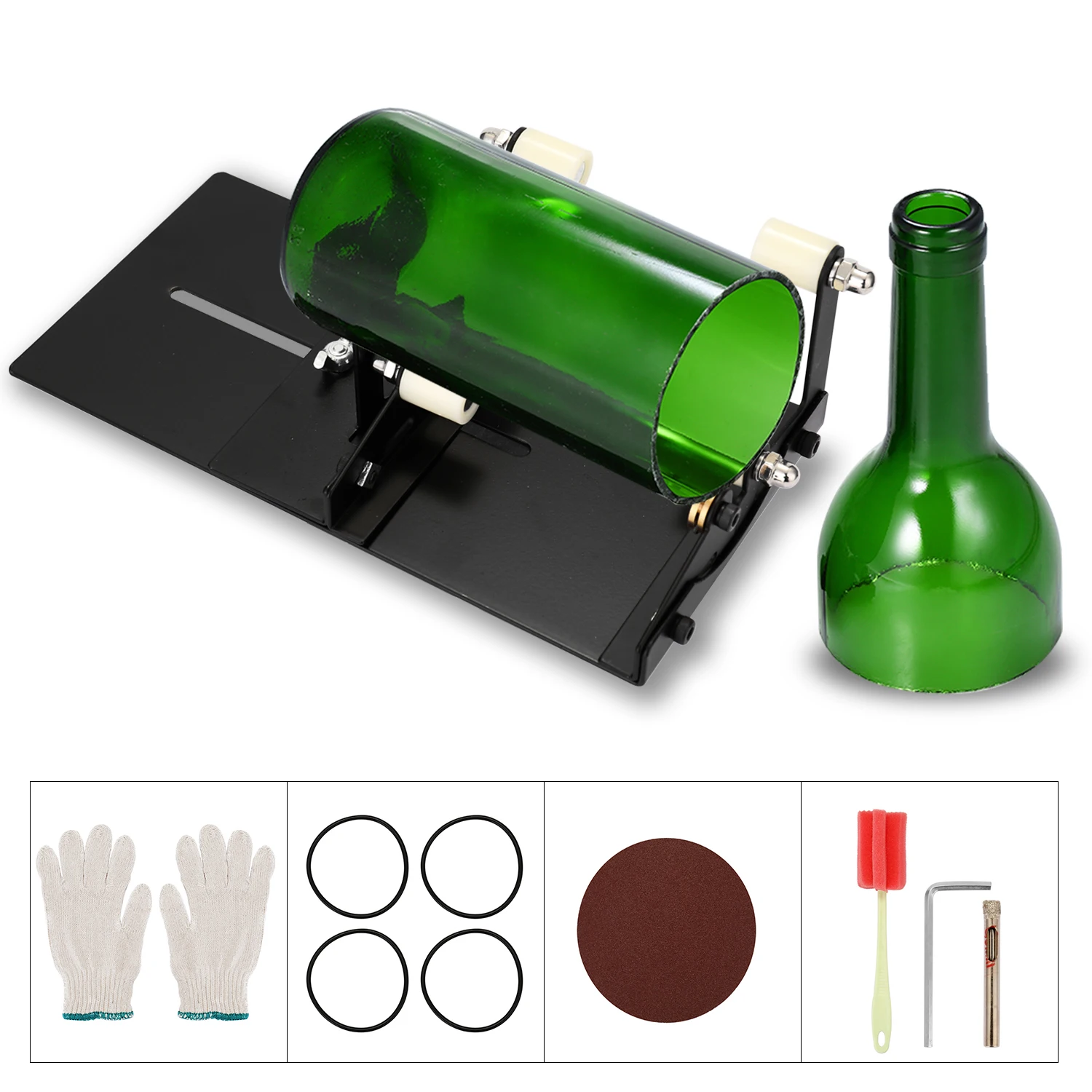 

DIY Glass Bottle Cutter Adjustable Sizes Metal Glassbottle Cut Machine for Crafting Wine Bottles Household Decorations Cutting