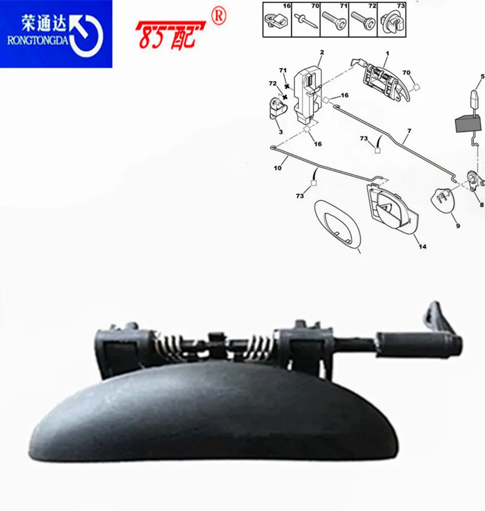 Наружная дверная ручка 9101L2 9101L3 9101L4 9101L5 для Peugeot 206 207 Citroen C2 наружная