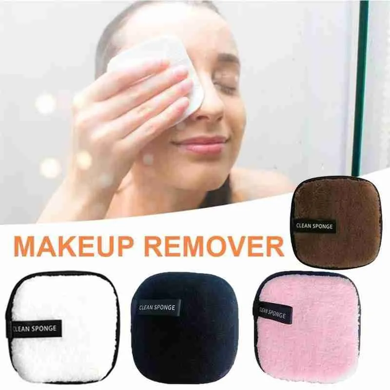 Square Makeup Puff Face Cleansing Reusable Nail Art Cleaning Wipe Microfiber Sponge Pads Makeup Remover Puff Beauty Tool