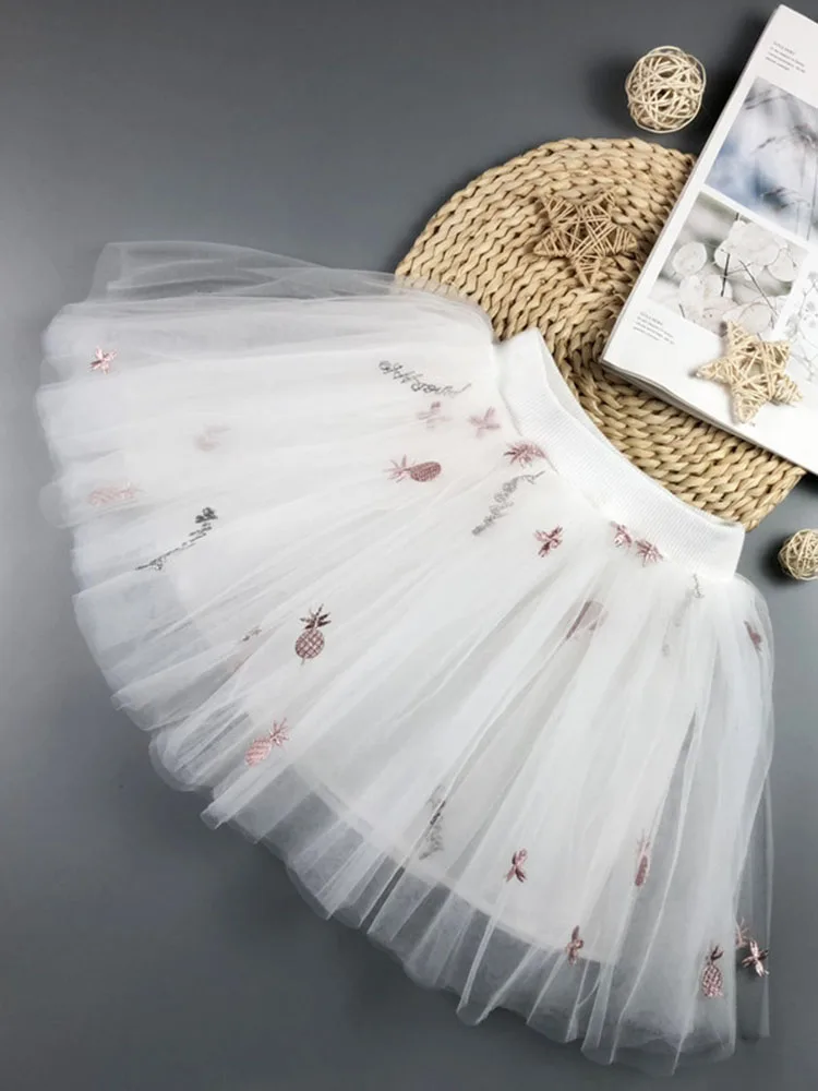 

Fashion Kids Mesh Miniskirts Girls Princess Dance Ballet Sequin Party Girl Skirt Elastic Summer New Korean Casual Dress