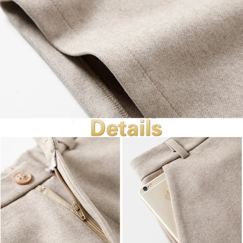 

Women Shorts Winter Thicker Korean High Waist Wide Leg Woolen Trousers Zipper Up Pocket Buttons A-line All-match Elegant Female