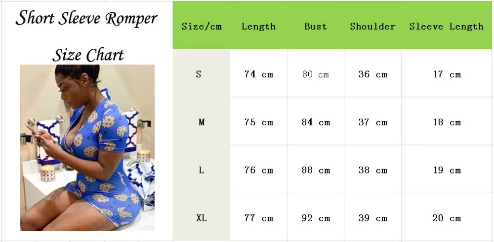 

Sexy Women Short Sleeve Deep V-neck Bodycon Sleepwear Jumpsuit Button Bodysuit Shorts Romper Bodysuit Leotard Print Bodysuit