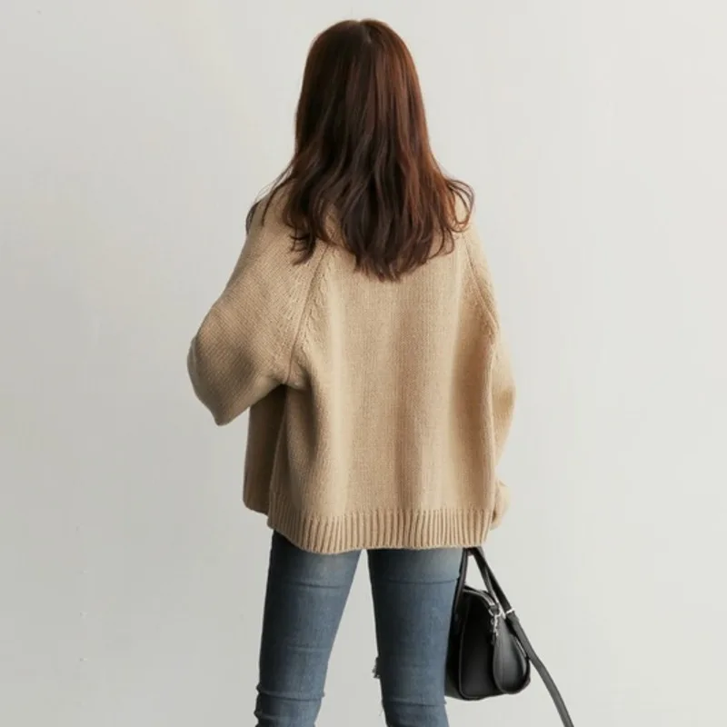 Casual Solid Autumn Winter Sweaters Female Oversize Women Cardigans Sweet Elegant Knitted Tops Outwear Clothes 2020 |