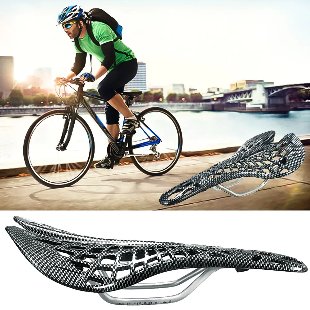 

1PCS Cycling Hollow Saddle Seat Spider Web Type Lightweight Bicycle Seat Cushion for Mountain Bike Road Track Bicycle Saddle