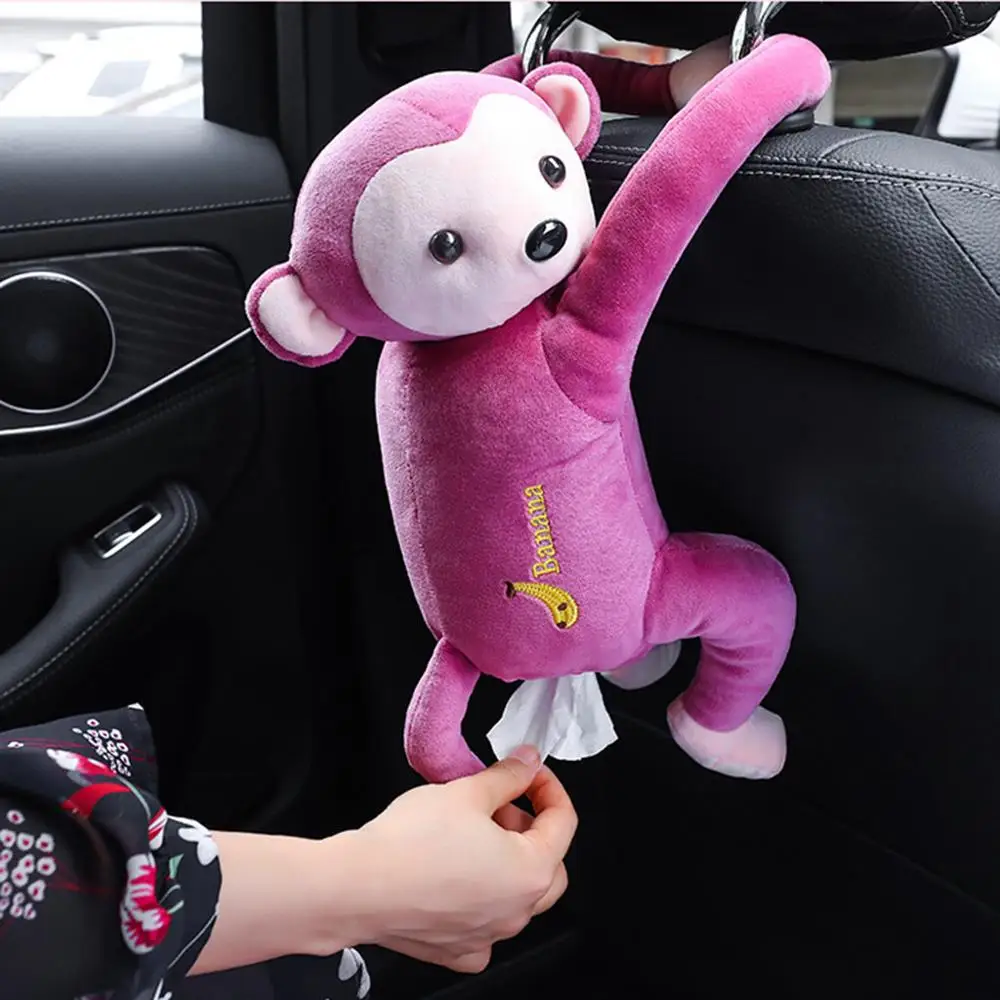 Creative Cartoon Monkey Home Office Car Hanging Paper Napkin Tissue Box Cover Holder Portable L*5 | Дом и сад
