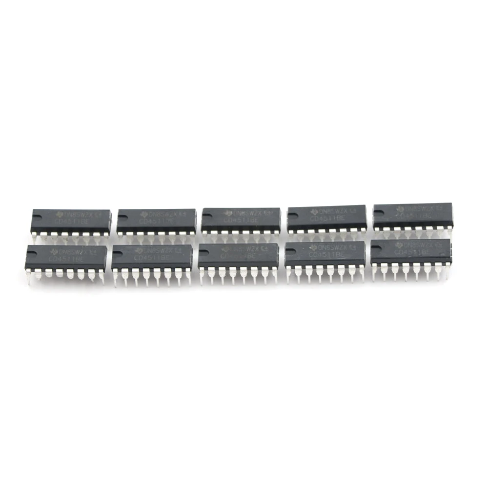10 шт. IC новый CD4511 CD4511BE 4511 CMOS BCD до 7 сегментный декодер защелки | Обустройство дома