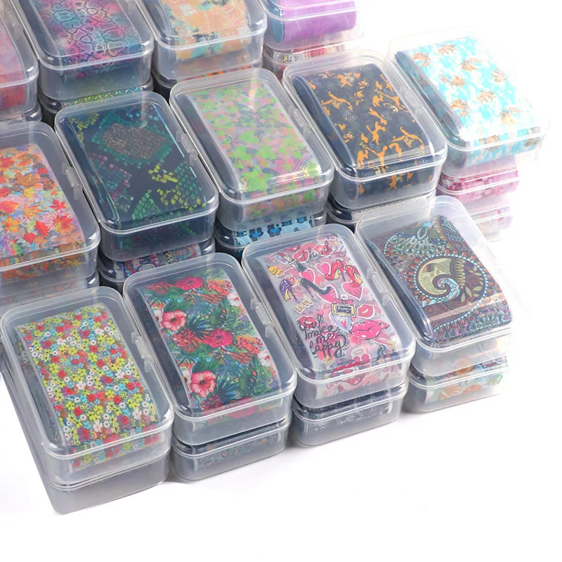 

10pcs Flowers Leaves Nail Foils Holographic Stickers for Nails Art Decals Sliders Transfer Paper Wraps Manicure 3D Decorations