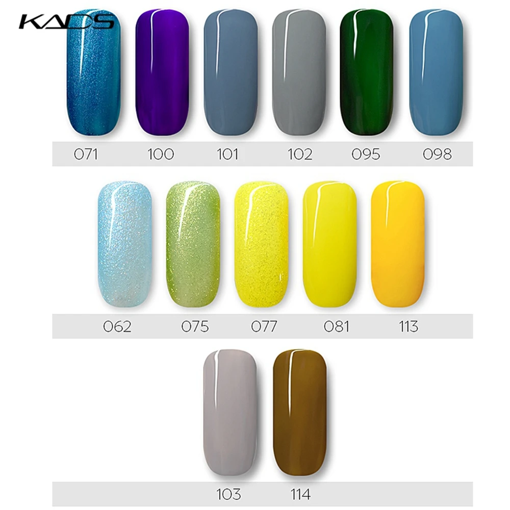 Гель-лак KADS 101 цвета верхнее Базовое покрытие для дизайна ногтей 7 мл