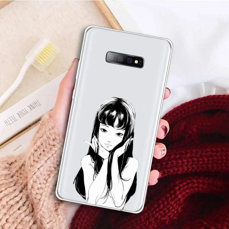 

Japanese horror comic Tomie Junji Itou Phone Case Clear Transparent for samsung A 21s 50 71 S 8 9 20 note 10 20 plus ultra