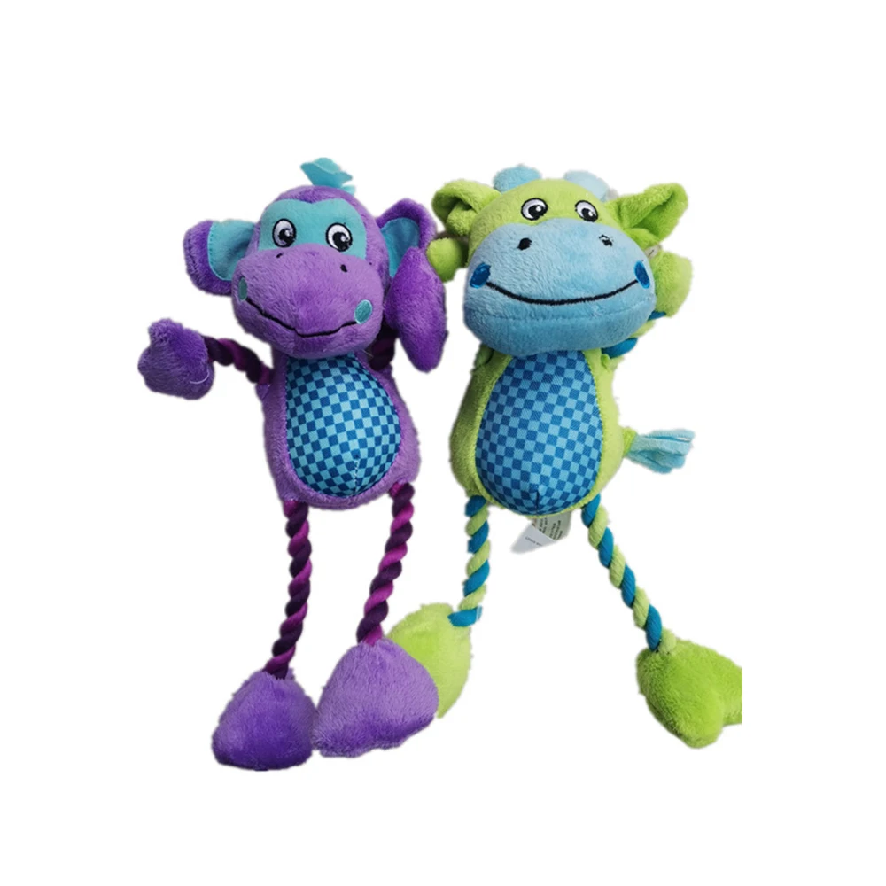 

1Pcs Cleaning Teeth Squeaky Interactive Cartoon Animal Flamingo Shaped Cotton Rope Dog Toy Pet Training Products Pet Chew Toys