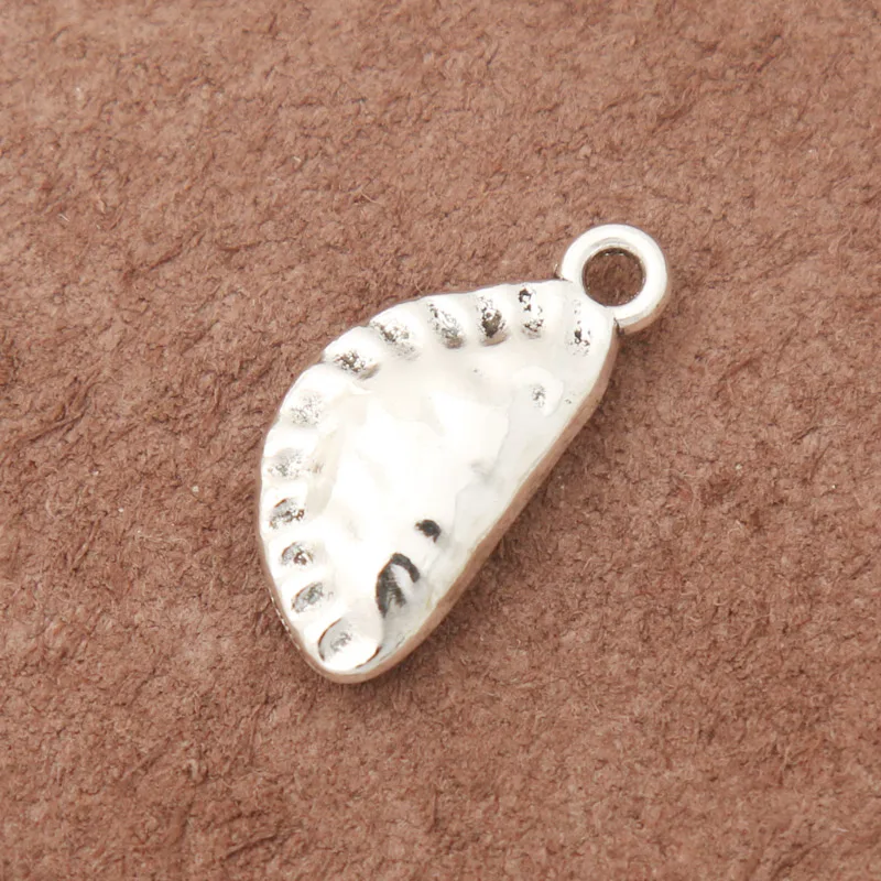 RAINXTAR Alloy Silver Food Dumpling Charms 10x22mm, 50 Pieces - AAC066 image 2