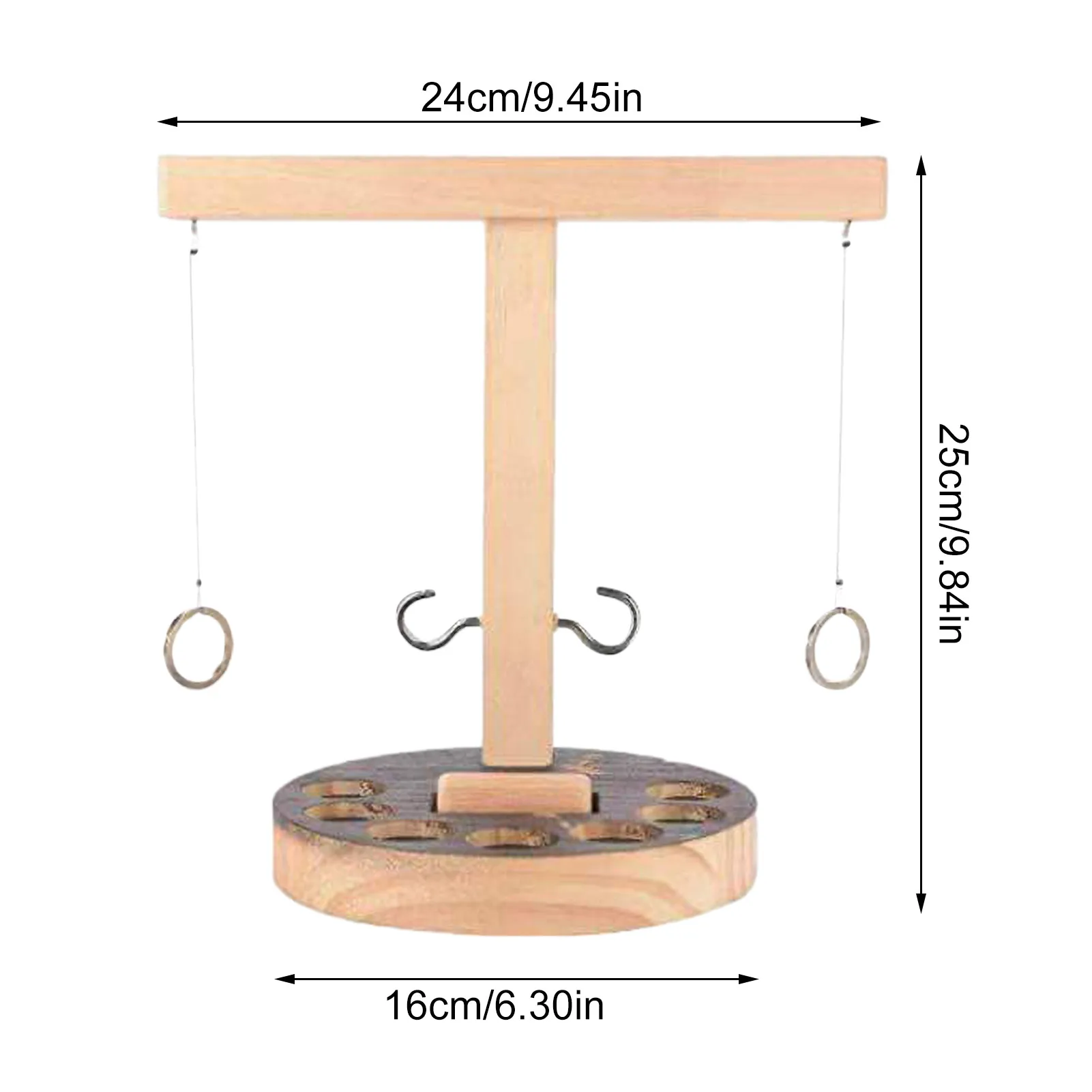 

New Party Toys Leisure Industrial Style Bar Drink Shop Handmade Wooden Ring Toss Hooks Game Interactive Game For Bars Home