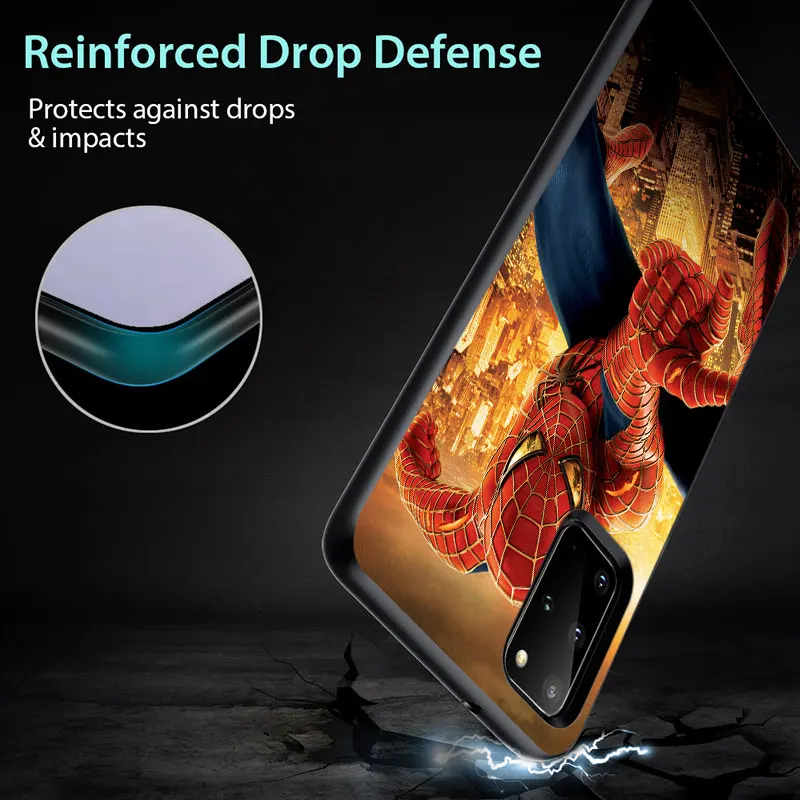

Marvel Spider Man movie for Samsung S6 S7 S8 S9 S10 S10E S21 Edge Plus Ultra 5G TPU Black Phone Case