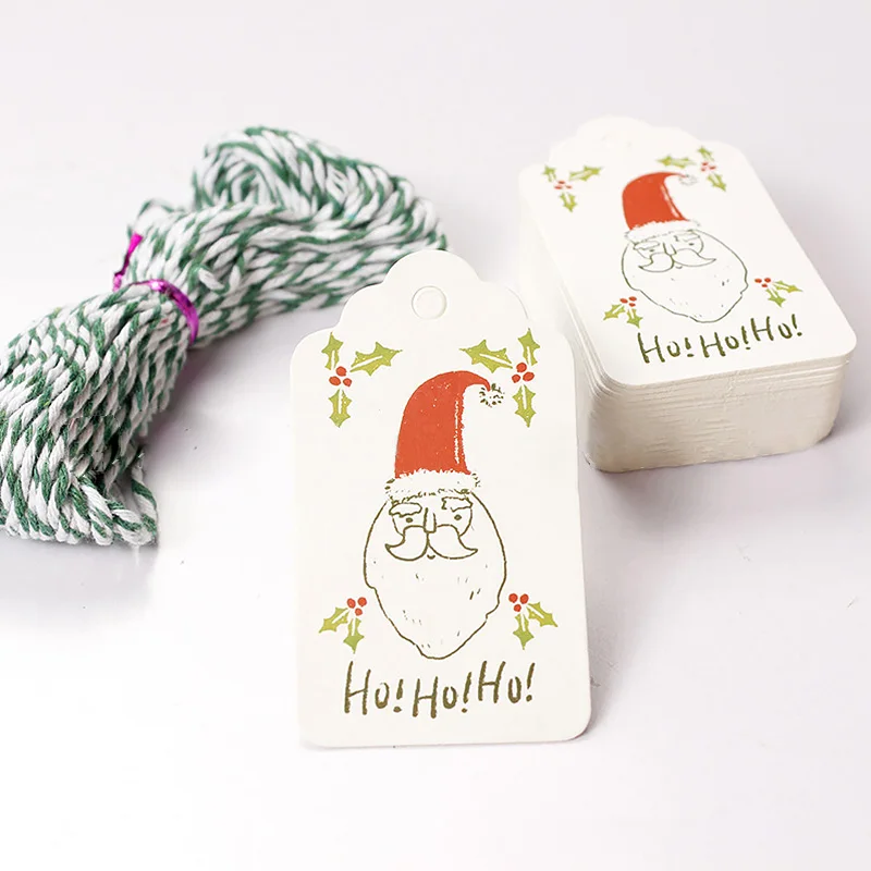 50Pcs/lot Christmas Tag Multi-Style Kraft Paper Tags Handmade DIY Crafts Hang Gift Wrapping Supplies Labels For | Дом и сад