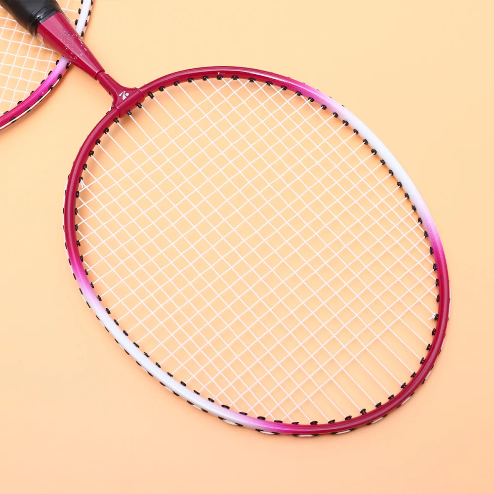

2pcs of One Pair Kid Durable Leisure Badminton Toys Funny Badminton Light Weight Battledore Portable Badminton Racket (46cm